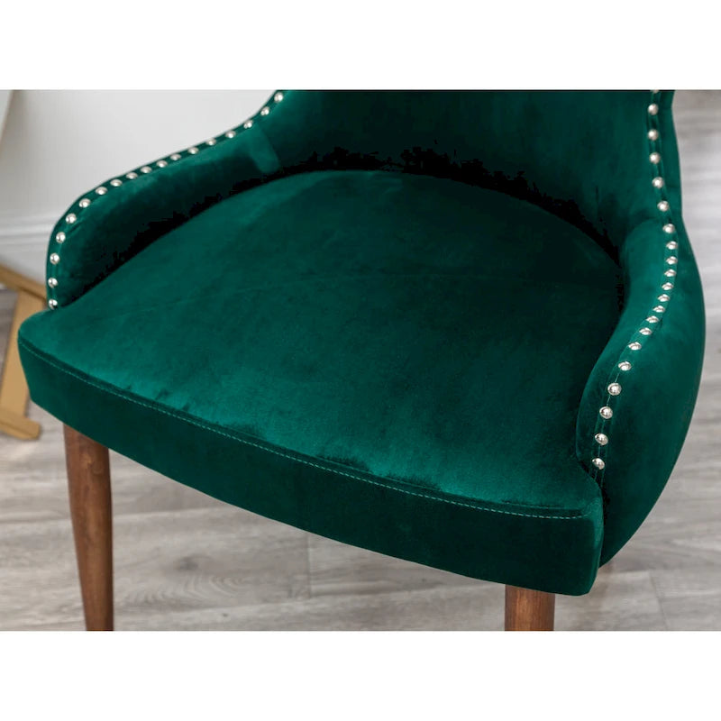 Roundhill Furniture Lindale Mid-Century-moderner Samt-Akzentsessel