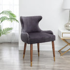 Roundhill Furniture Lindale Mid-Century-moderner Samt-Akzentsessel