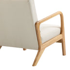 Mid Century Modern Upholstered Accent Chair with Pillow