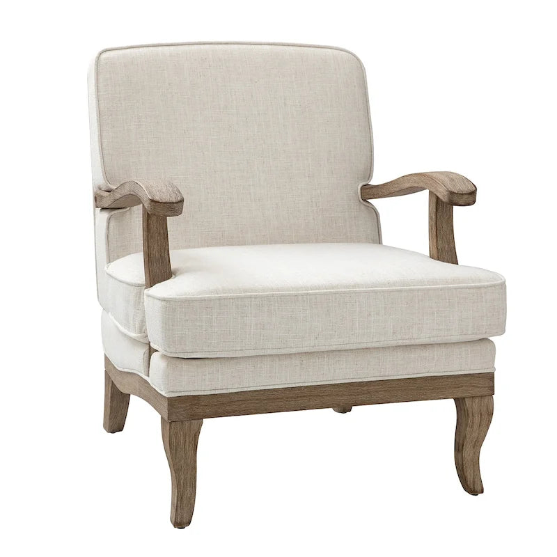 Rinaldo Farmhouse Polyester Armchair with Comfortable Backrest and Cushion by HULALA HOME