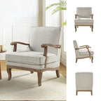 Rinaldo Farmhouse Polyester Armchair with Comfortable Backrest and Cushion by HULALA HOME