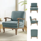 Rinaldo Farmhouse Polyester Armchair with Comfortable Backrest and Cushion by HULALA HOME