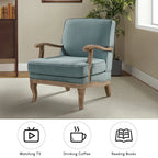 Rinaldo Farmhouse Polyester Armchair with Comfortable Backrest and Cushion by HULALA HOME