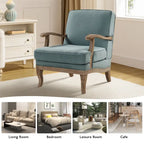 Rinaldo Farmhouse Polyester Armchair with Comfortable Backrest and Cushion by HULALA HOME