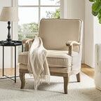 Rinaldo Farmhouse Polyester Armchair with Comfortable Backrest and Cushion by HULALA HOME