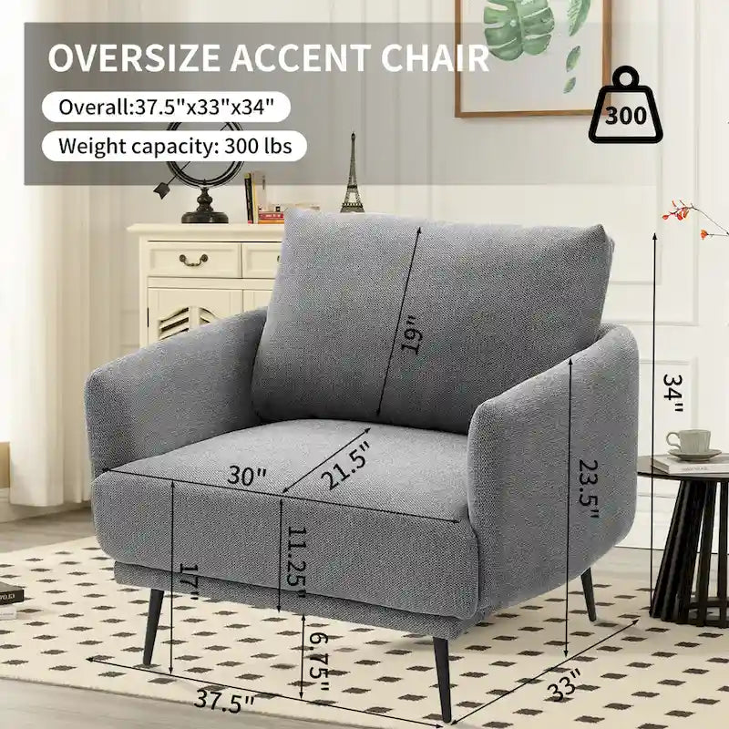 Karaka 37.5W Oversized Armchair Leisure Sofa Accent Chair