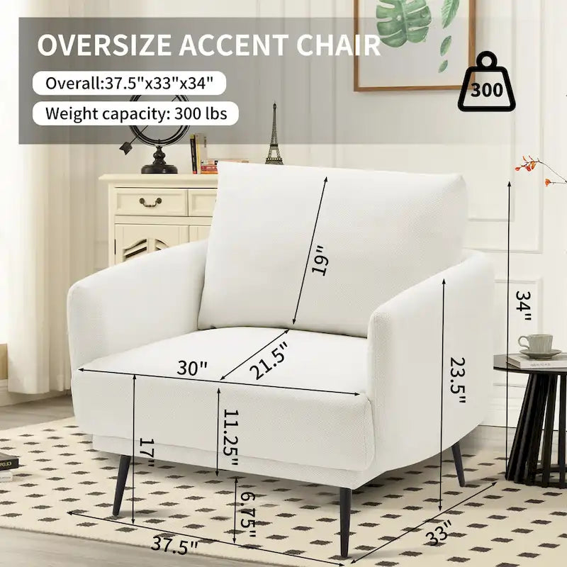 Karaka 37.5W Oversized Armchair Leisure Sofa Accent Chair