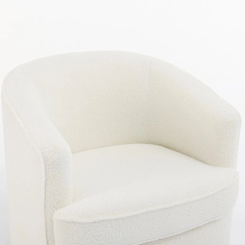 SEYNAR Modern Boucle Upholstered 360 Degree Swivel Accent Club Chair Set of 2