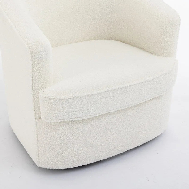 SEYNAR Modern Boucle Upholstered 360 Degree Swivel Accent Club Chair Set of 2