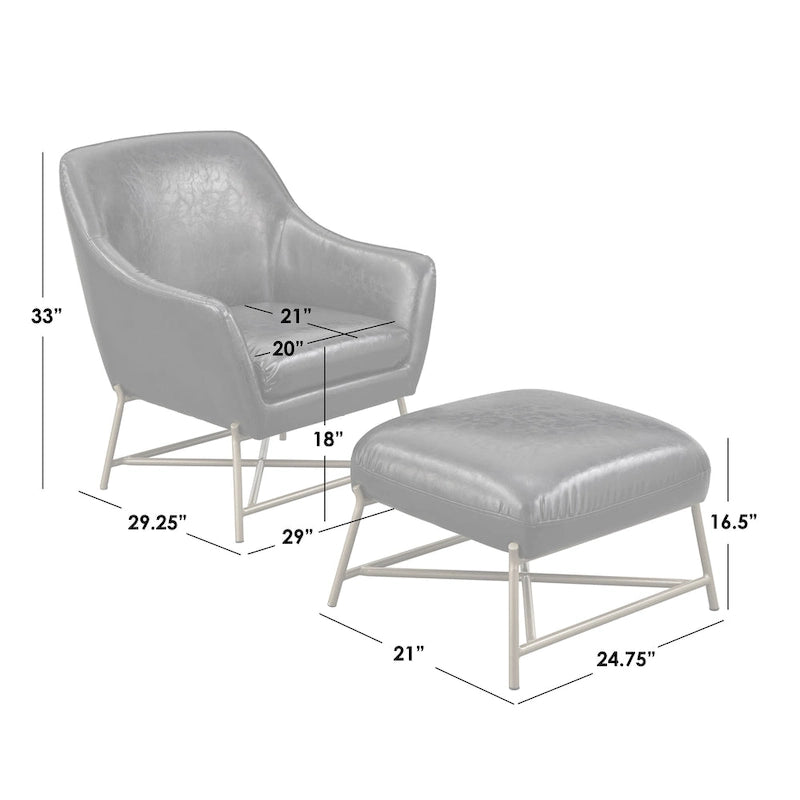 angelo:HOME Corin Chair with Ottoman