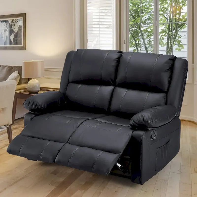 AECOJOY 2-Seater Recliner Loveseat with Heat and Massage Function