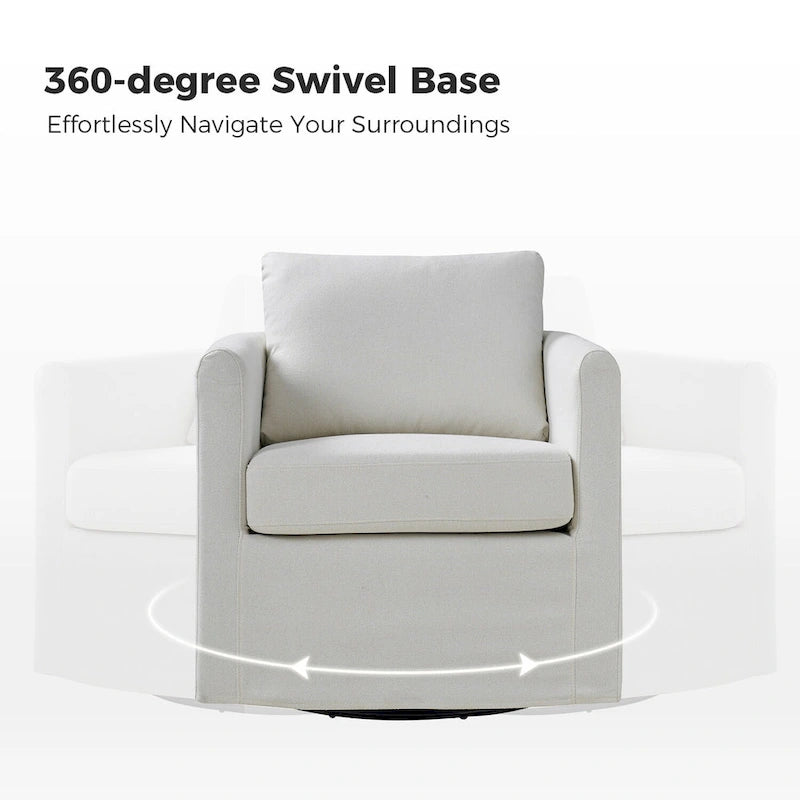 Erkenbald moderner 360-Grad-Drehstuhl mit abnehmbarem Schonbezug, 2er-Set von HULALA HOME