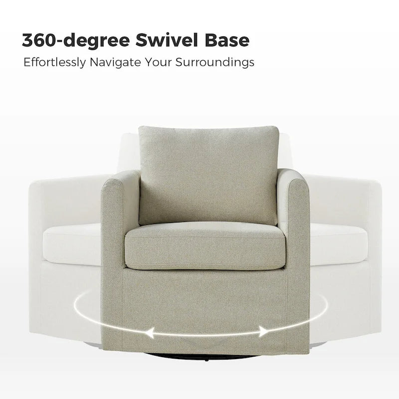 Erkenbald moderner 360-Grad-Drehstuhl mit abnehmbarem Schonbezug, 2er-Set von HULALA HOME