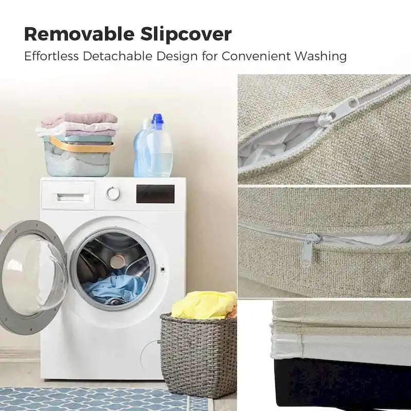 Erkenbald moderner 360-Grad-Drehstuhl mit abnehmbarem Schonbezug, 2er-Set von HULALA HOME