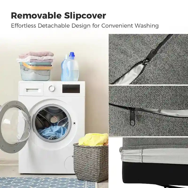 Erkenbald moderner 360-Grad-Drehstuhl mit abnehmbarem Schonbezug, 2er-Set von HULALA HOME