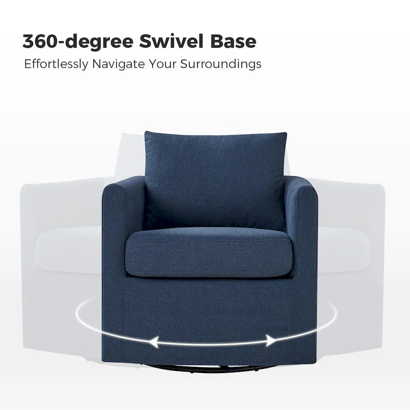 Erkenbald moderner 360-Grad-Drehstuhl mit abnehmbarem Schonbezug, 2er-Set von HULALA HOME