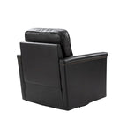 Rita Classic Genuine Leather Swivel Armchair With Nailhead Trims Set Of 2 By HULALA HOME