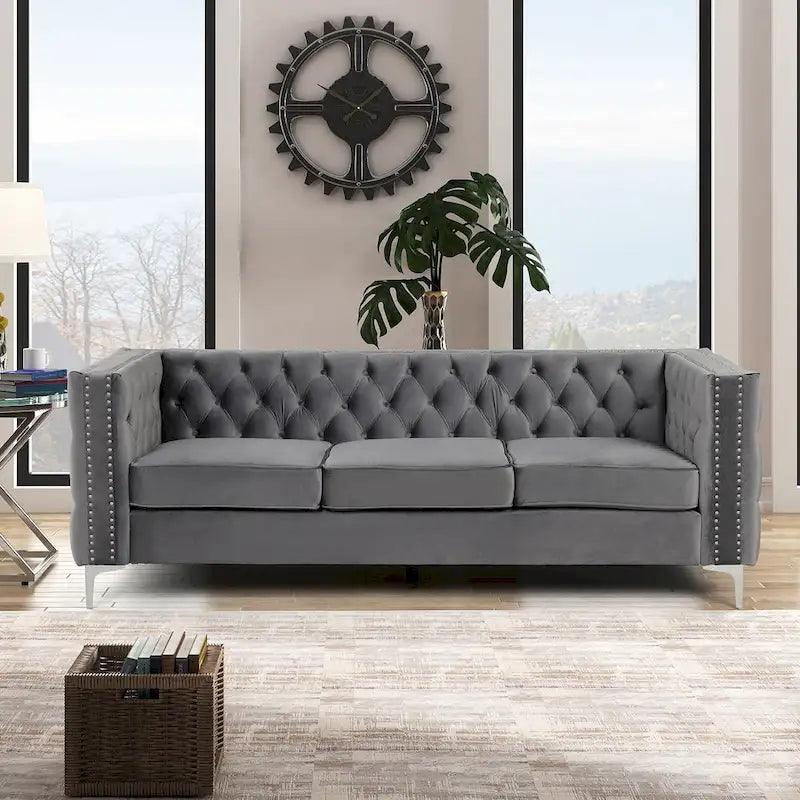 Modernes Sofa aus tiefem niederländischem Samt