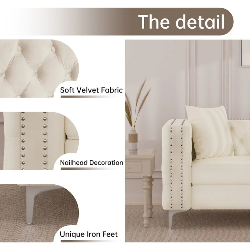 Modernes Sofa aus tiefem niederländischem Samt