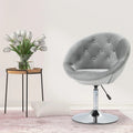 HOMCOM moderne draaibare accentstoel, make-upstoel met verstelbare hoogte en comfortabele loungestoel