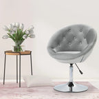 HOMCOM moderne draaibare accentstoel, make-upstoel met verstelbare hoogte en comfortabele loungestoel