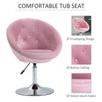HOMCOM moderne draaibare accentstoel, make-upstoel met verstelbare hoogte en comfortabele loungestoel