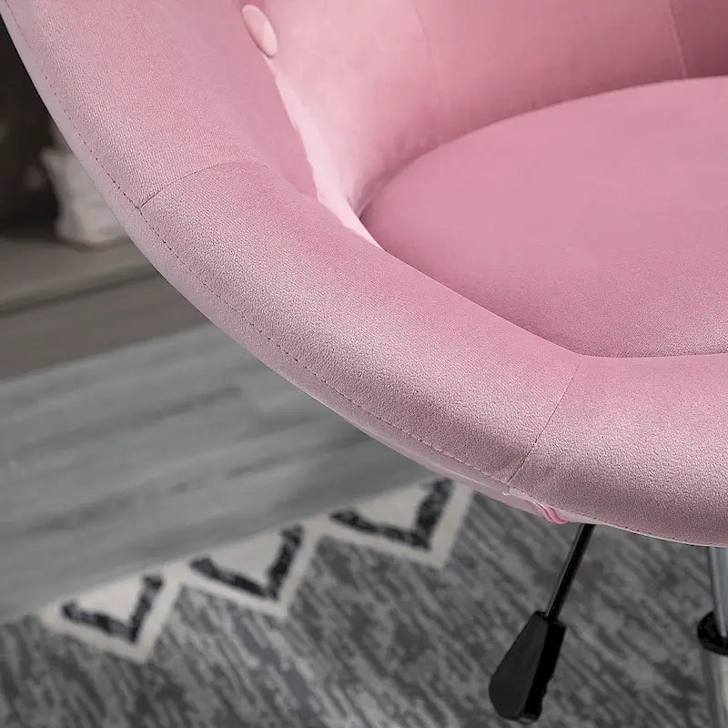 HOMCOM moderne draaibare accentstoel, make-upstoel met verstelbare hoogte en comfortabele loungestoel