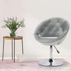 HOMCOM moderne draaibare accentstoel, make-upstoel met verstelbare hoogte en comfortabele loungestoel
