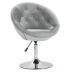 HOMCOM moderne draaibare accentstoel, make-upstoel met verstelbare hoogte en comfortabele loungestoel