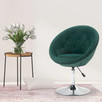 HOMCOM moderne draaibare accentstoel, make-upstoel met verstelbare hoogte en comfortabele loungestoel