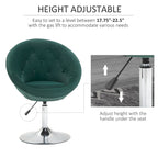 HOMCOM moderne draaibare accentstoel, make-upstoel met verstelbare hoogte en comfortabele loungestoel