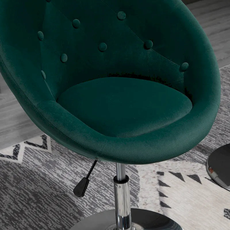 HOMCOM moderne draaibare accentstoel, make-upstoel met verstelbare hoogte en comfortabele loungestoel