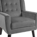 Gepolsterte Samtsessel mit Steppung, Akzentstuhl-Set mit 2 Sesseln