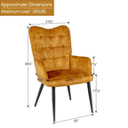 High-back Button Tufted Wingback Accent Chair