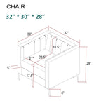 Sillón decorativo tapizado para sala de estar Morden Fort