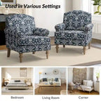 Yahweh Farmhouse Nailhead Armchair with Rolled Arms by HULALA HOME