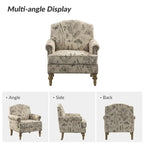 Yahweh Farmhouse Nailhead Armchair with Rolled Arms by HULALA HOME