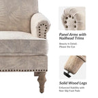 Yahweh Farmhouse Nailhead Armchair with Rolled Arms by HULALA HOME