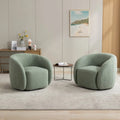 SEYNAR Modern Glam Upholstered 360 Degree Swivel Accent Armchair Set of 2
