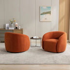 SEYNAR Modern Glam Upholstered 360 Degree Swivel Accent Armchair Set of 2