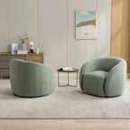 SEYNAR Modern Glam Upholstered 360 Degree Swivel Accent Armchair Set of 2