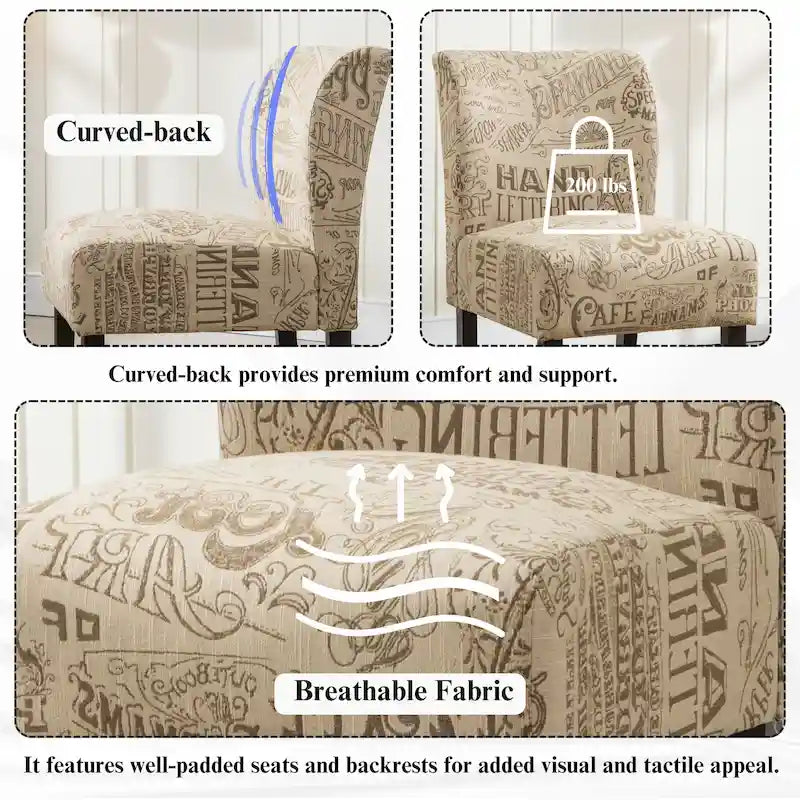 The Curated Nomad Pavilion Upholstered Armless Accent Slipper Chair