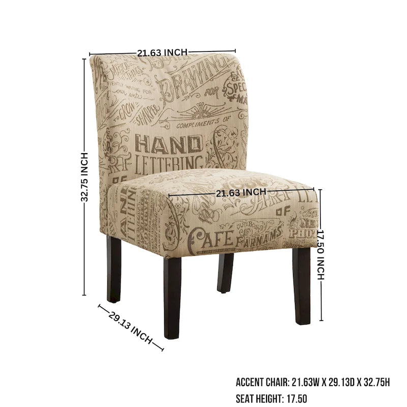 The Curated Nomad Pavilion Upholstered Armless Accent Slipper Chair