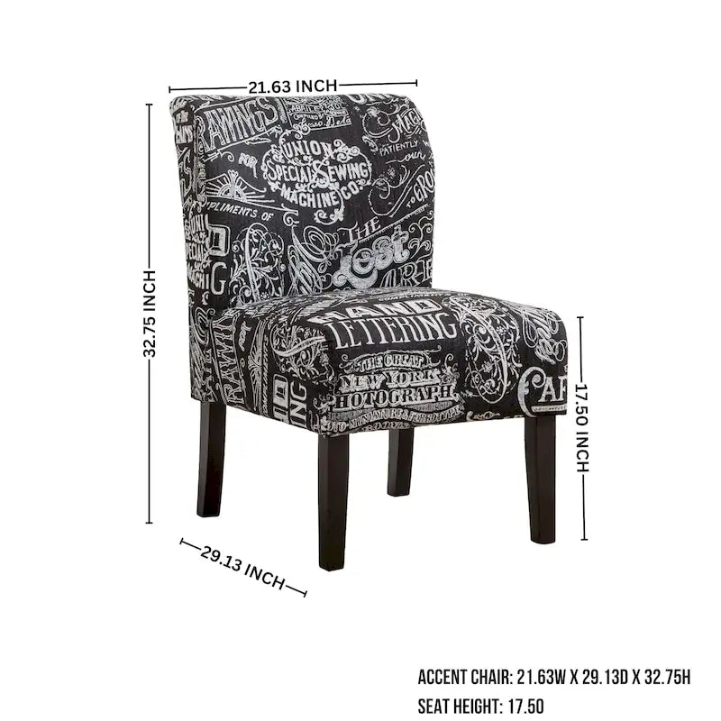 The Curated Nomad Pavilion Upholstered Armless Accent Slipper Chair
