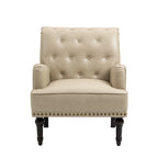 PU Leather Living Room Accent Chair with Tufted Back
