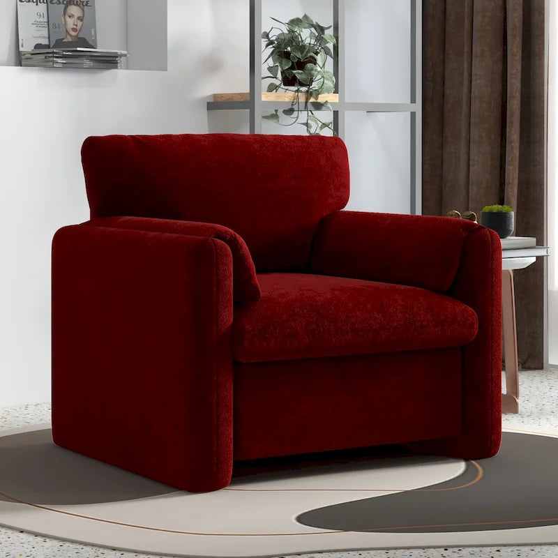 Sillón decorativo tapizado, sofá individual