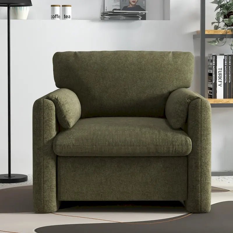 Sillón decorativo tapizado, sofá individual