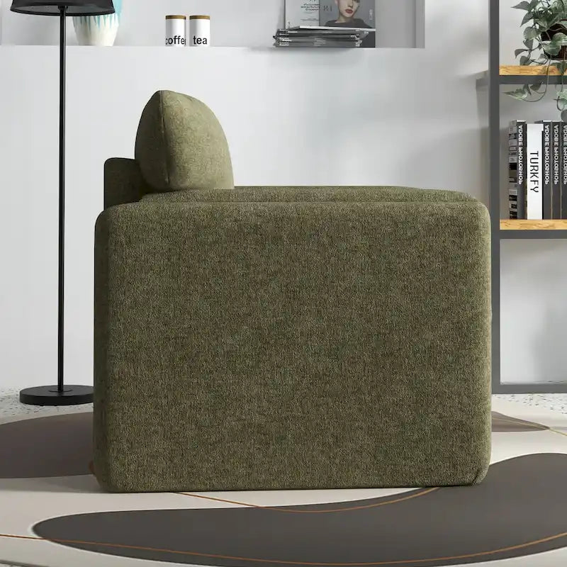 Sillón decorativo tapizado, sofá individual