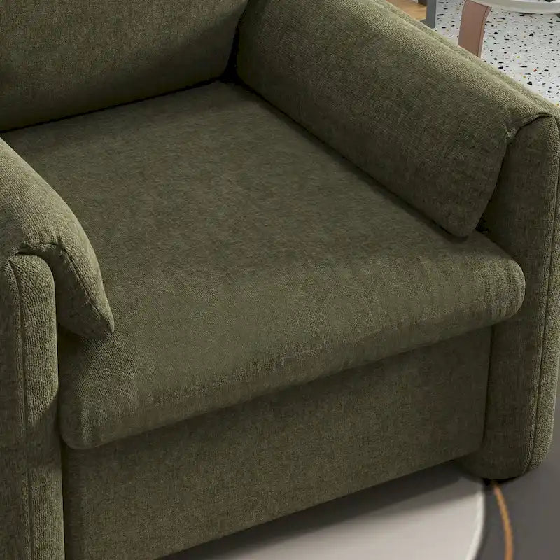 Sillón decorativo tapizado, sofá individual