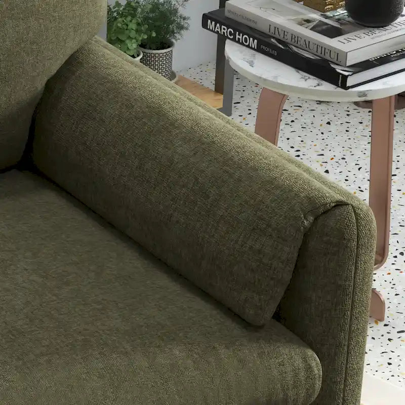 Sillón decorativo tapizado, sofá individual